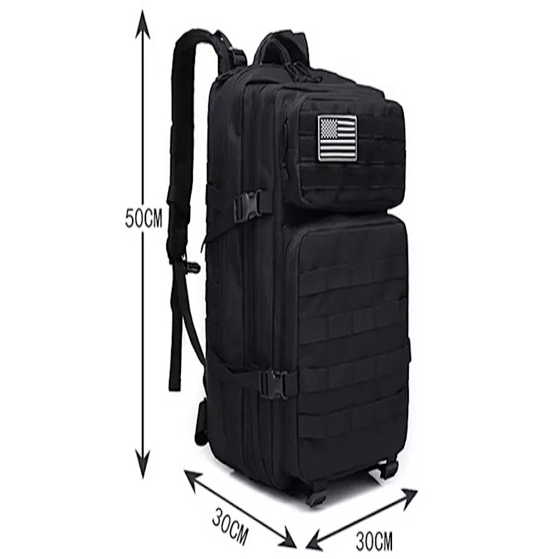 600D Tactical Backpack Outdoor Sport Waterproof Hiking Survival Bag Hunting Black Khaki